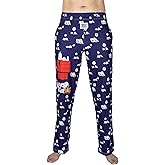 BRIEF INSANITY Snoopy Unisex Lounge Pajama Pants - Comfy, Loose-Fit, Ultra-Soft - Snoopy Lazy Days Sleep Bottoms