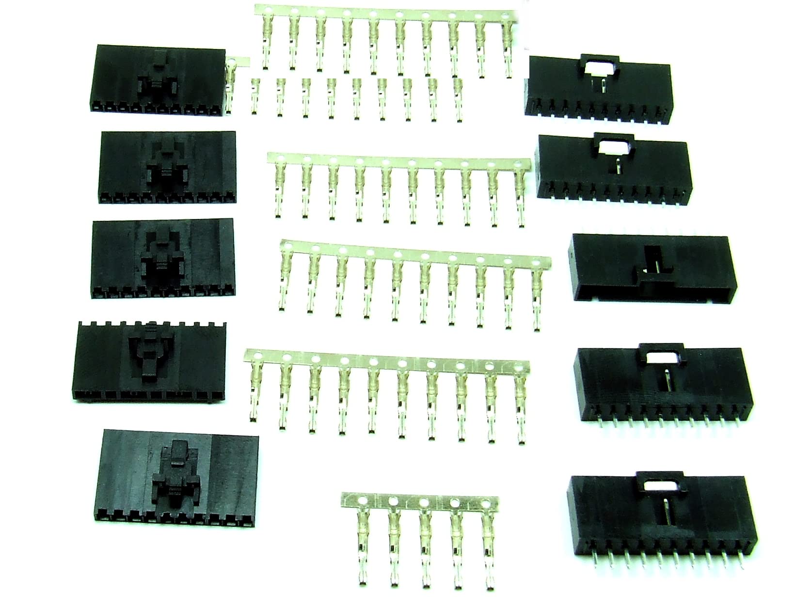 POPESQ® - Kit Connector male + female with crimps 2.54mm 10 pins Straight DUK254#A2011