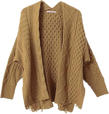 Amazon ケービーエフ カーディガン カシュクールアランカーディガン レディース Kb97 22s040 Camel One カーディガン ボレロ 通販