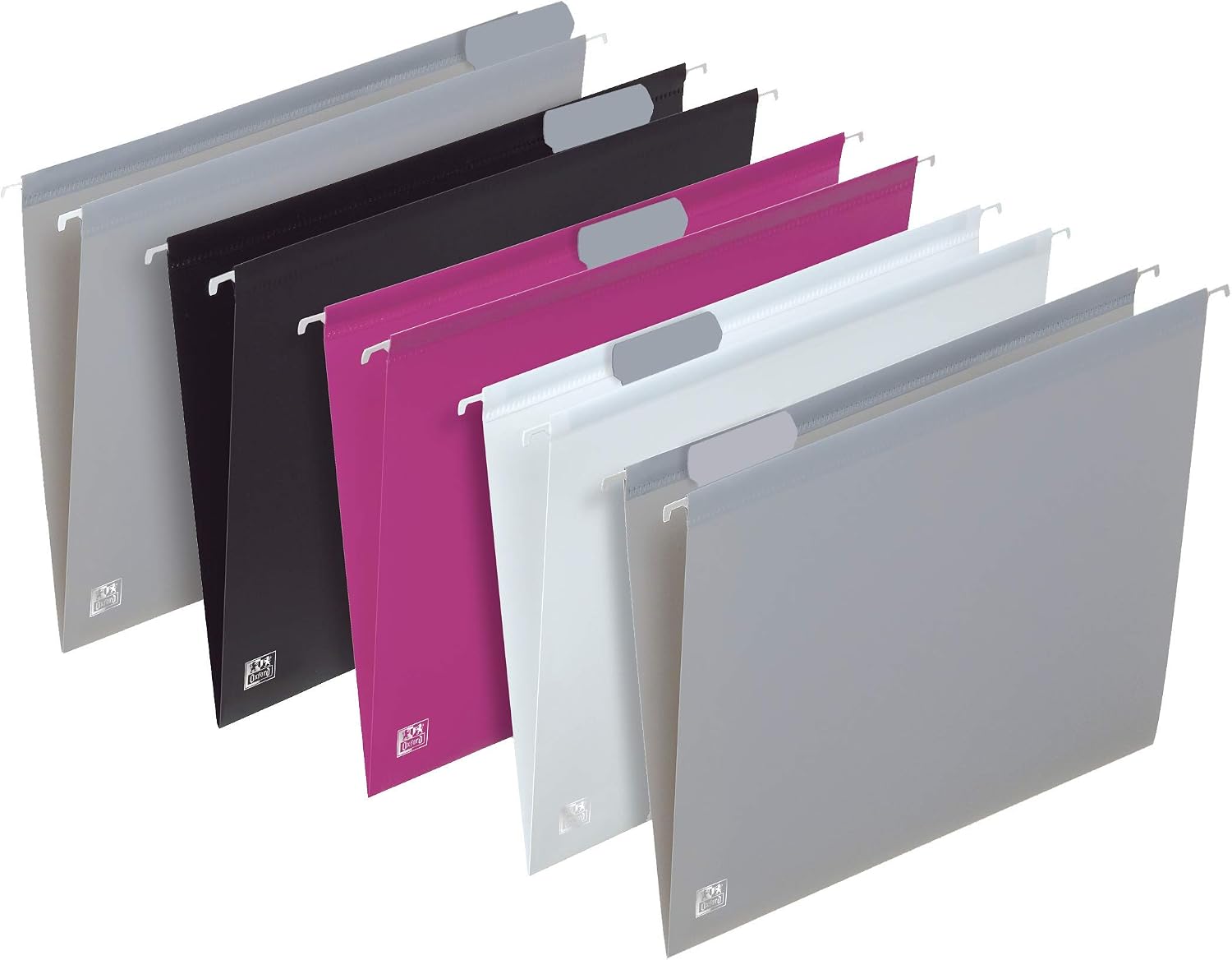 Trendy Elba Suspension Files for Drawers Pack of 5 Assorted Colours, V-shaped base