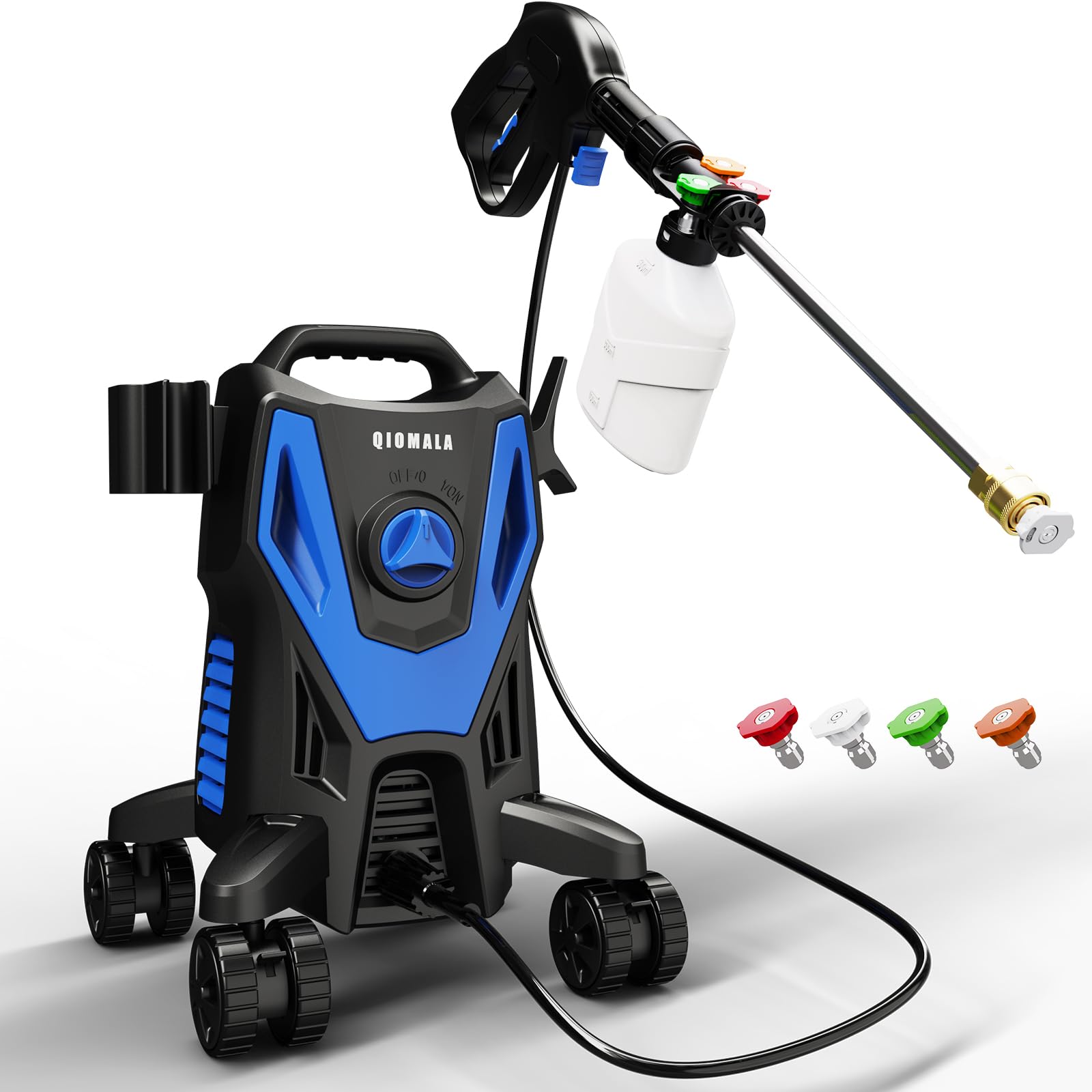 Photo 1 of QIOMALA Pressure Washer -4800PSI Power Washer with 4 Quick Connect Nozzles, High Pressure Cleaning Machine with Foam Cannon for Car/Garage/Patio Home Cleaning