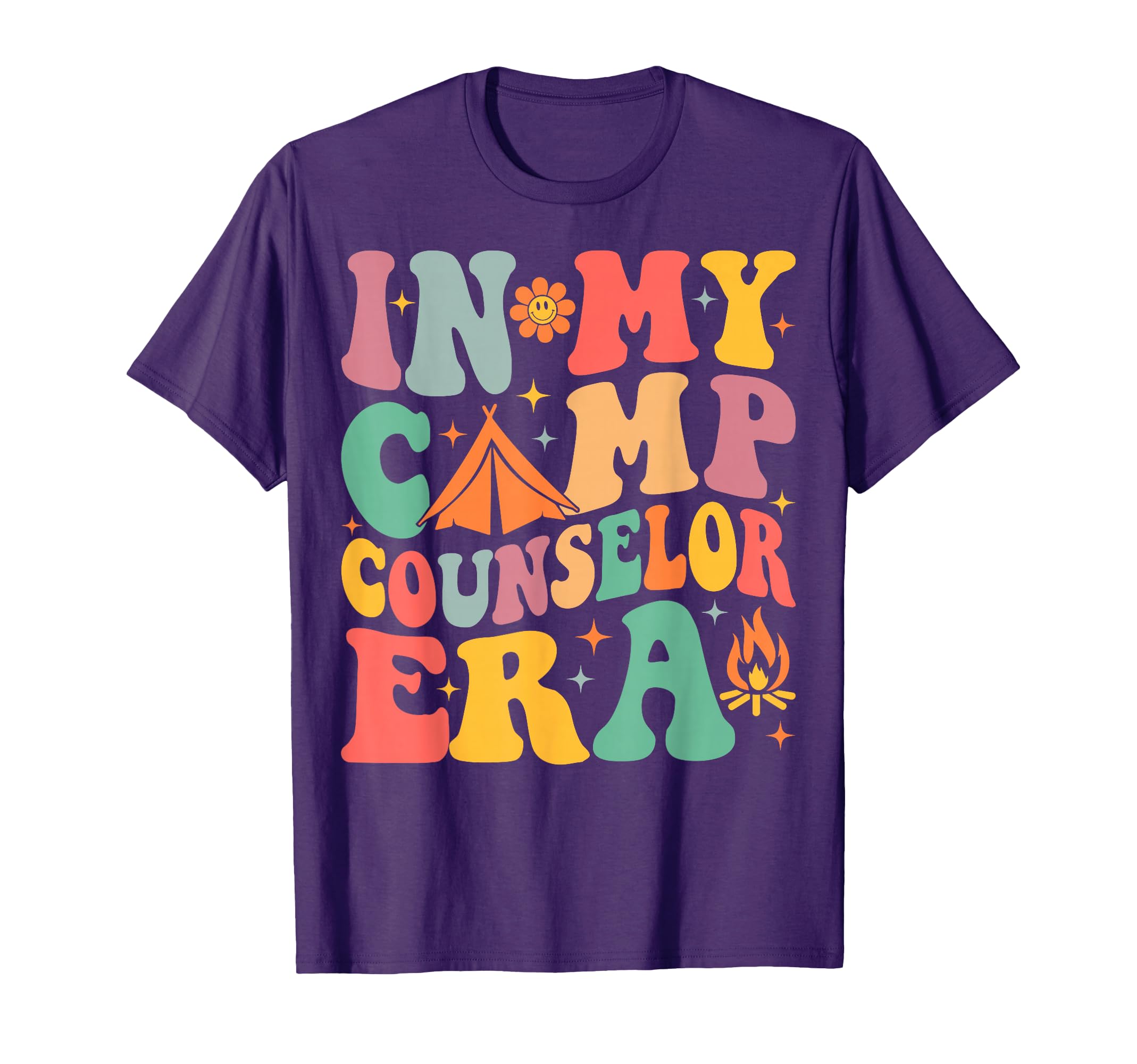 Photo 1 of In My Camp Counselor Era Groovy Summer Camp Counselor T-Shirt