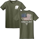 Checkered Flag Sports Chase Elliott 2026 Born in The USA Military Green #9 T-Shirt