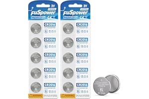 Fuspower 2016 Battery CR2016 Lithium Batteries CR 2016 3V Battery for Car Remote Watch Dogs Collar 10pcs