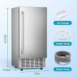 COWSAR Commercial Under Counter Nugget Ice Maker