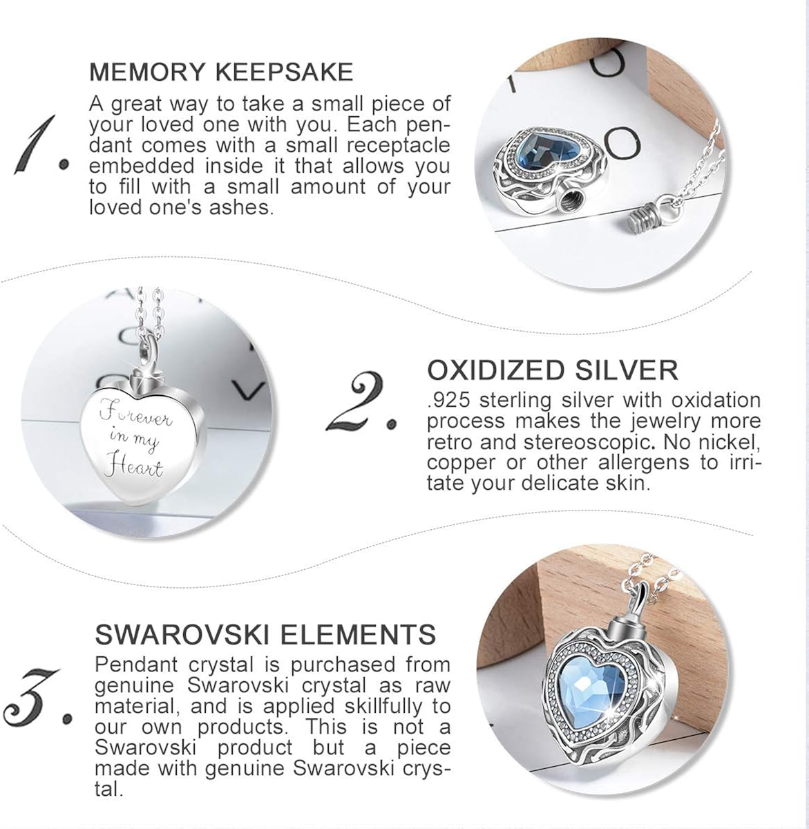 Personalized Urn Necklaces For Ashes Sterling Silver Memory Necklace Gift Heart Cremation Pendant For Women Men Religious Jewelry Jewelry Ourvagabondstories Com