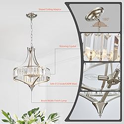 Majhoiw Crystal Chandeliers for Dining Room, Round
