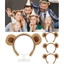 6 Bandeaux Oreilles Ours Mignons - Accessoire Cheveux Halloween - Cosplay - Fête - Pour Enfants Et Adultes