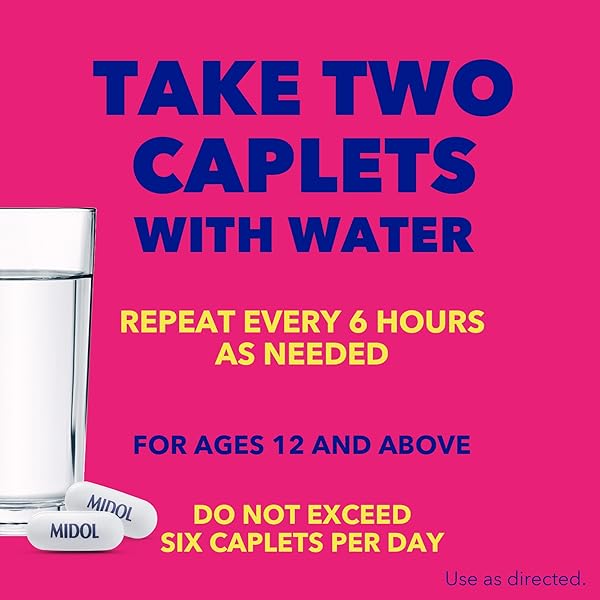MIDOL COMPLETE MENSTRUAL PAIN RELIEF CAPLETS, 40 COUNT – PROVIDES CRAMP, HEADACHE, AND BLOATING RELIEF