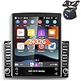 [2+64G] Android 15 Double Din Car Stereo Carplay and Android Auto, 9.7inch Vertical Touch Screen Radio in-Dash Navigation GPS Units with AHD Backup Camera