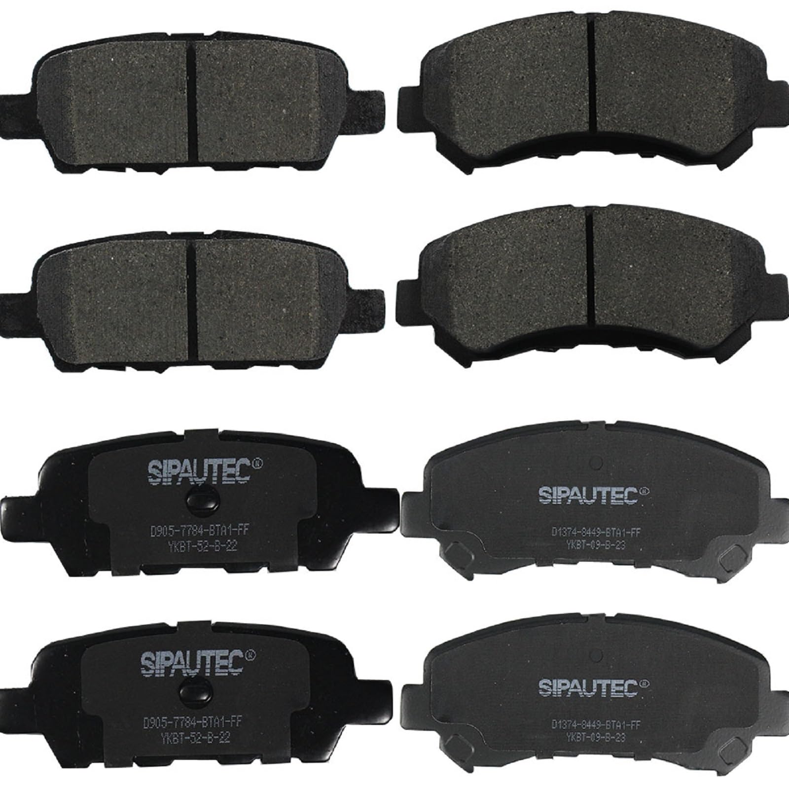 SIPAUTEC-Front and Rear Brake Pad Set 4-Wheel Set