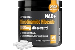 RiRywony Health NAD+ Supplement - Liposomal NAD with Nicotinamide Riboside (NR) Resveratrol Quercetin - 2025 New Upgrade, 900mg Pure Organic NAD Plus for Anti-Aging, Energy, Focus