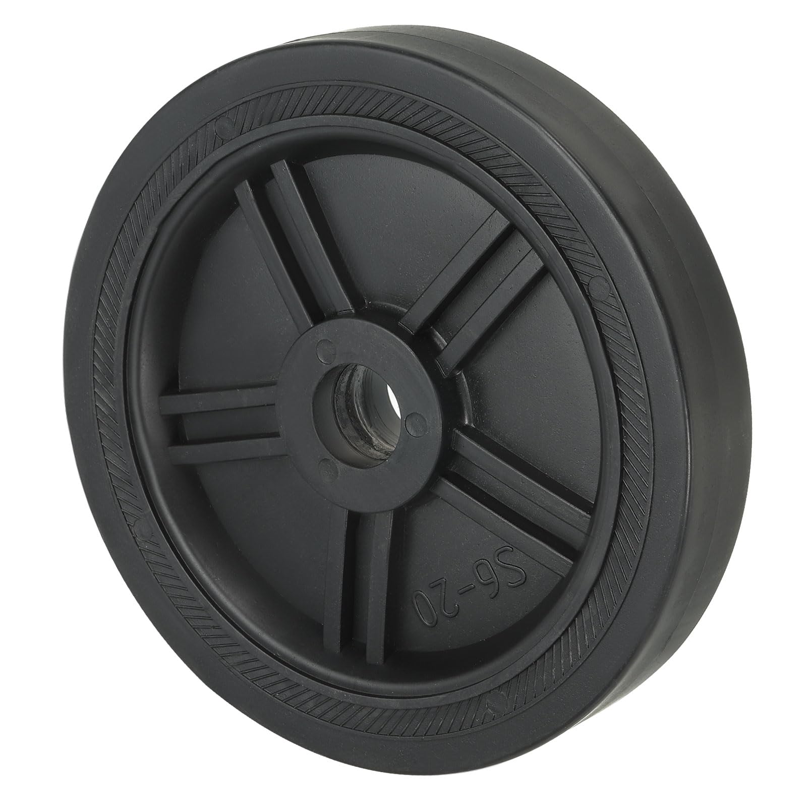 PATIKIL 6" Air Compressor Wheels, Universal Air Compressor Wheel Replacement Part Air Compressor Replacement Wheels with 0.8" Dia Hole for Easy Mobility, Black