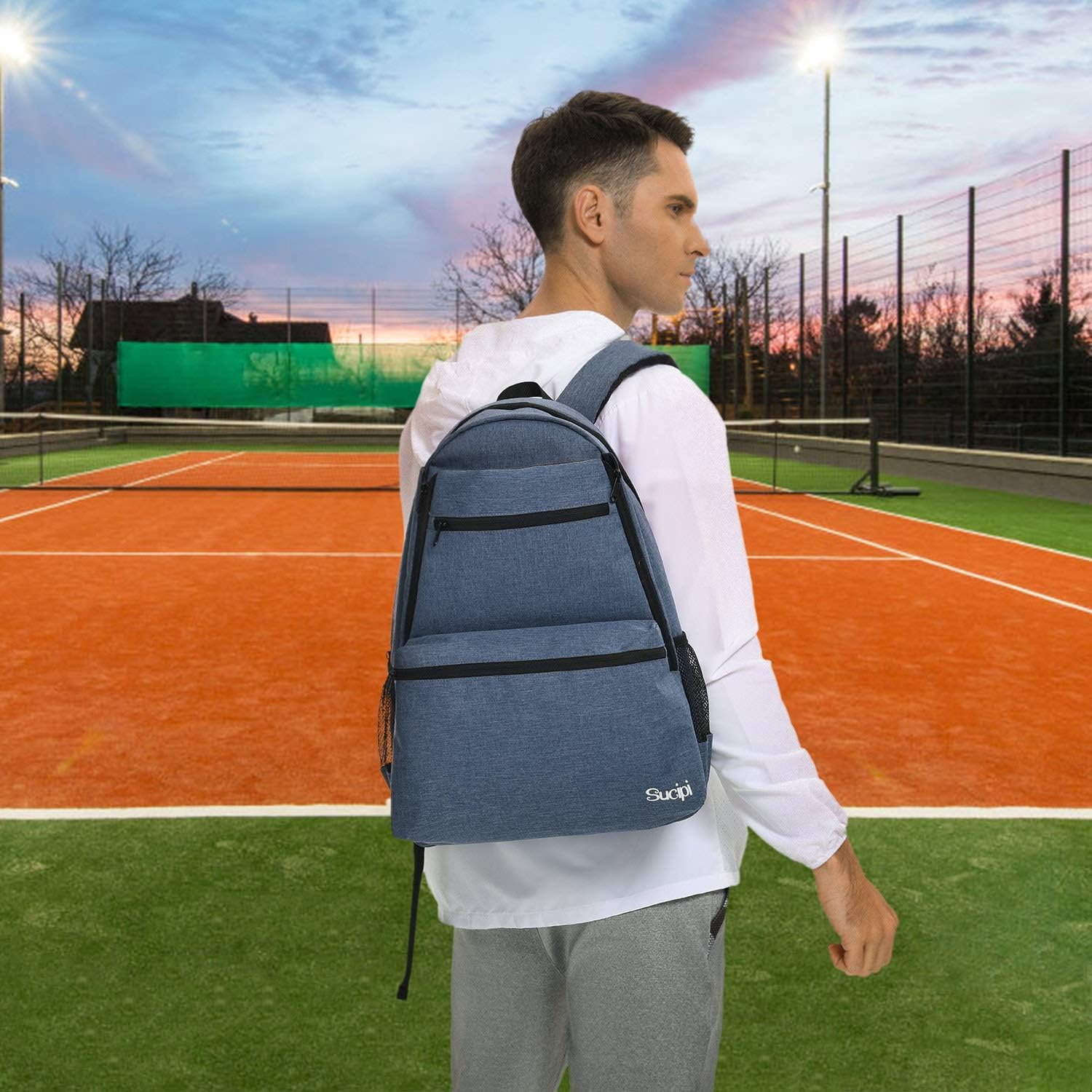 Sucipi Tennis Bag Professional Tennis Backpack for Men and Women Racket Bags Holds 2 Rackets with Ventilated Shoe Compartment : Sports & Outdoors