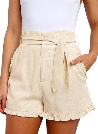 shorts with ruffle waist