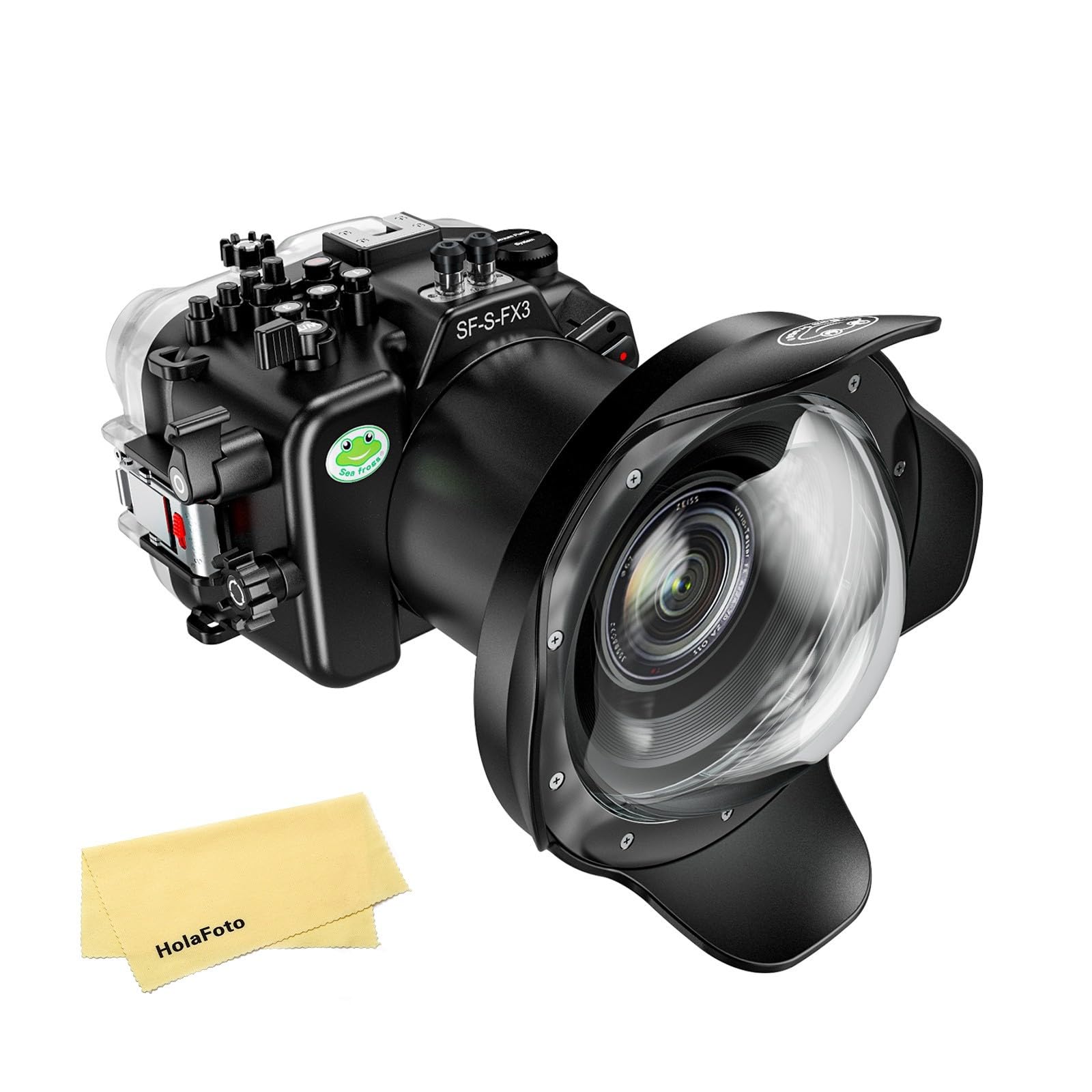 Seafrogs Underwater Housing for Sony Alpha FX3 I FX30 + WA005A Dome Port Kit [40M/130FT] Waterproof Case Scuba Diving Housing for Sony ILME-FX3 I FX30 +FE 24-70 F2.8 GM, 90mm F2.8 G