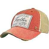 VINTAGE LIFE I've Got It All Together I Just Forgot Where I Put It Distressed Trucker Cap, One Size, Light Red, Headwear Accessories