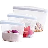 Stasher Reusable Silicone Storage Bag, Food Storage Container, Microwave and Dishwasher Safe, Leak-free, Bundle 3-Pack Bowls,