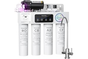 [Dual Flow] Waterdrop WD-T4-A Alkaline pH+ Reverse Osmosis Water Filter, NSF/ANSI 372 Certified, 10-Stage, 450GPD Tankless Undersink RO Filtration System, 2:1 Pure to Drain, BPA Free, Plug-in required