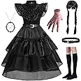WYB Black Costume Dress for Girls Costumes Cosplay Party Dress with Accessories 4-12Y