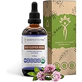 Red Clover Herb USDA Organic Tincture | Alcohol-FREE Extract, High-Potency Herbal Drops| Made from 100% Certified Organic Red Clover Herb (Trifolium Pratense) Dried Leaf and Flower 4 oz