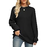 BELAROI Plus Size Sweaters for Women Pullover Long Sleeve Tops Chunky Tunic Shirts Outfits Crew Neck Loose Fit