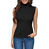 ALFYRCFT Sleeveless Turtlenecks for Women Mock Turtle Neck Ribbed Knit Pullover Sweater Vest Tank Tops Casual Stretchy 2025