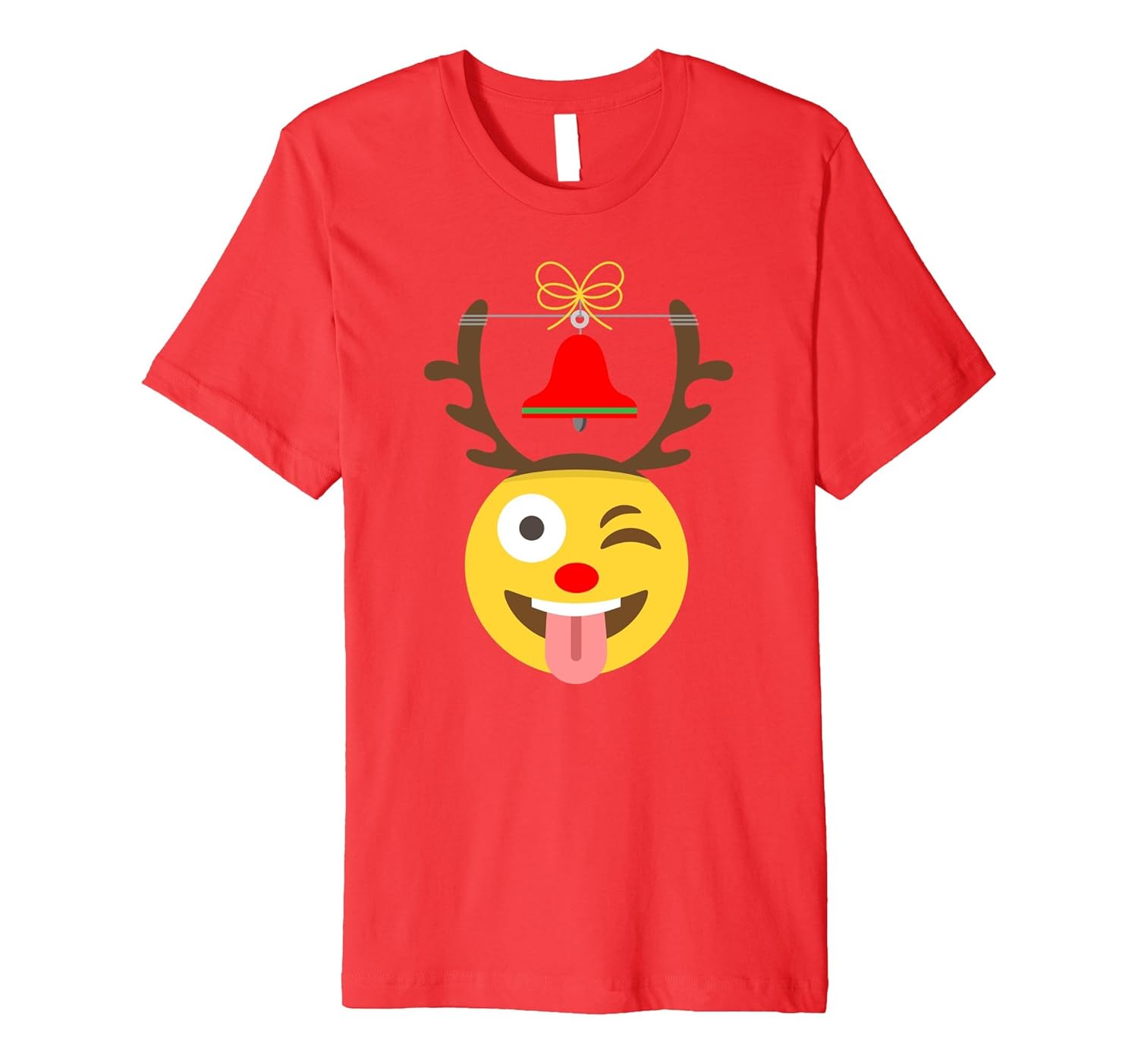 CHRISTMAS EMOJI SHIRT - CRAZY REINDEER EMOJI T-SHIRT-ANZ