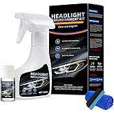 Car Headlight Restoration Polishing Kits,Headlight Restoration Kit,Headlight Cleaner And Restorer Kit,Headlight Cleaner,Multifunctional Car Headlight Polishing for All Vehicle Types (1Set)