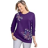 Woman Within Plus Size Printed Sweatshirt