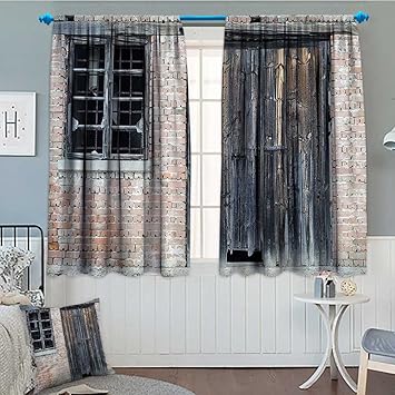 Amazon Com Lacencn Street Decor Patterned Drape For Glass Door