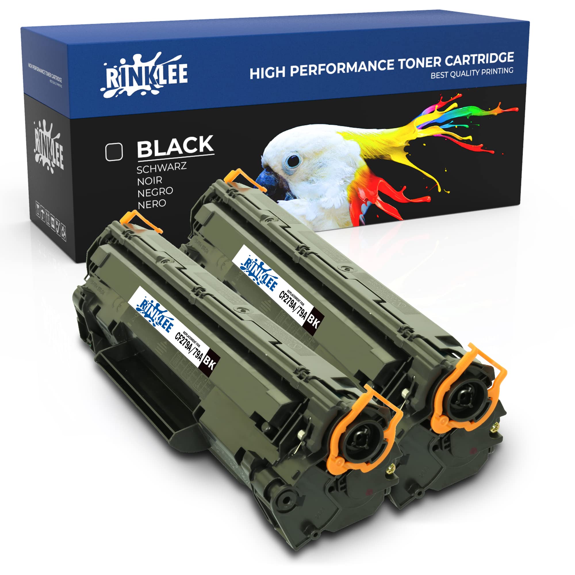 RINKLEE CF279A 79A Toner Cartridge Compatible with HP LaserJet Pro MFP M26nw M26a M12 M12a M12w | High Yield 1000 Pages | Black, 2-Pack