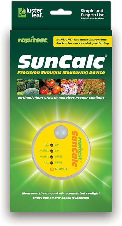 Amazon Com Luster Leaf 1875 Rapitest Suncalc Sunlight Calculator Sun Meter Garden Outdoor
