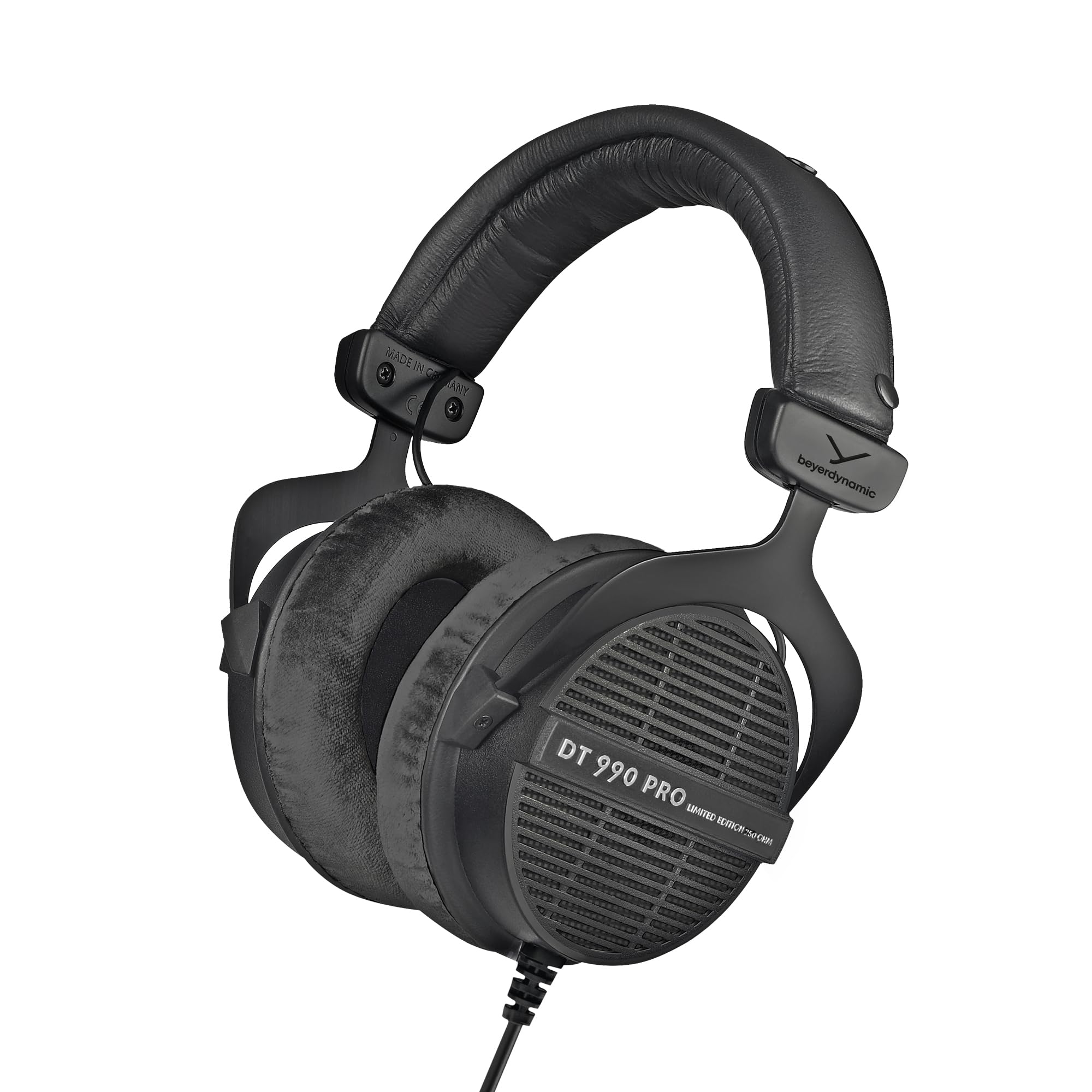 beyerdynamic DT 990 PRO Edizione Limitata Nera 250 Ohm. Cuffie over-ear cablate su un lato per il mixing, mastering e editing.