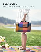 SONGMICS GCM50K Picnic Blanket 195 x 150 cm Insulated Waterproof Red Green view 6