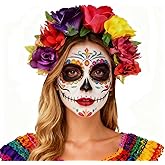June Bloomy Mexican Flower Headband Halloween Cinco De Mayo Party Costume Day of The Dead Headpiece