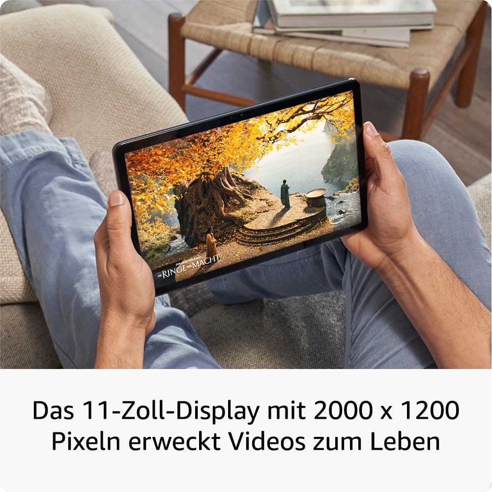 Zertifiziert und generalüberholt Amazon Fire Max 11-Tablet, mit klarem 11-Zoll-Display, Octa-Core-Prozessor, 4 GB RAM, 14 Stunden Akkulaufzeit, 128 GB, grau, mit Werbung 2