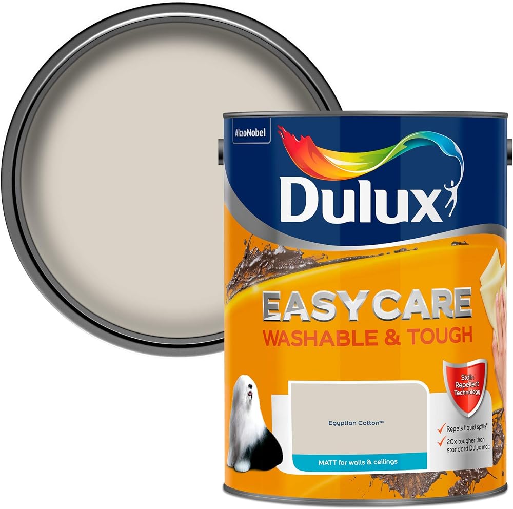 Dulux Easycare Washable & Tough Matt Emulsion Paint Egyptian Cotton 5L