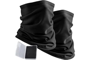 Showvigor 2 Pack Winter Neck Gaiter for Men & Women, Windproof Fleece Face Mask Cover, Cold Weather Scarf for Skiing, Hiking