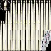 Reginary 48 Pcs Flameless Taper Candles with 4 Remote, Battery Operated Flickering Flameless Taper Candles 3D Wick Fire LED Faux Wax Lights for Wedding Christmas Holiday(Ivory,11 Inches)