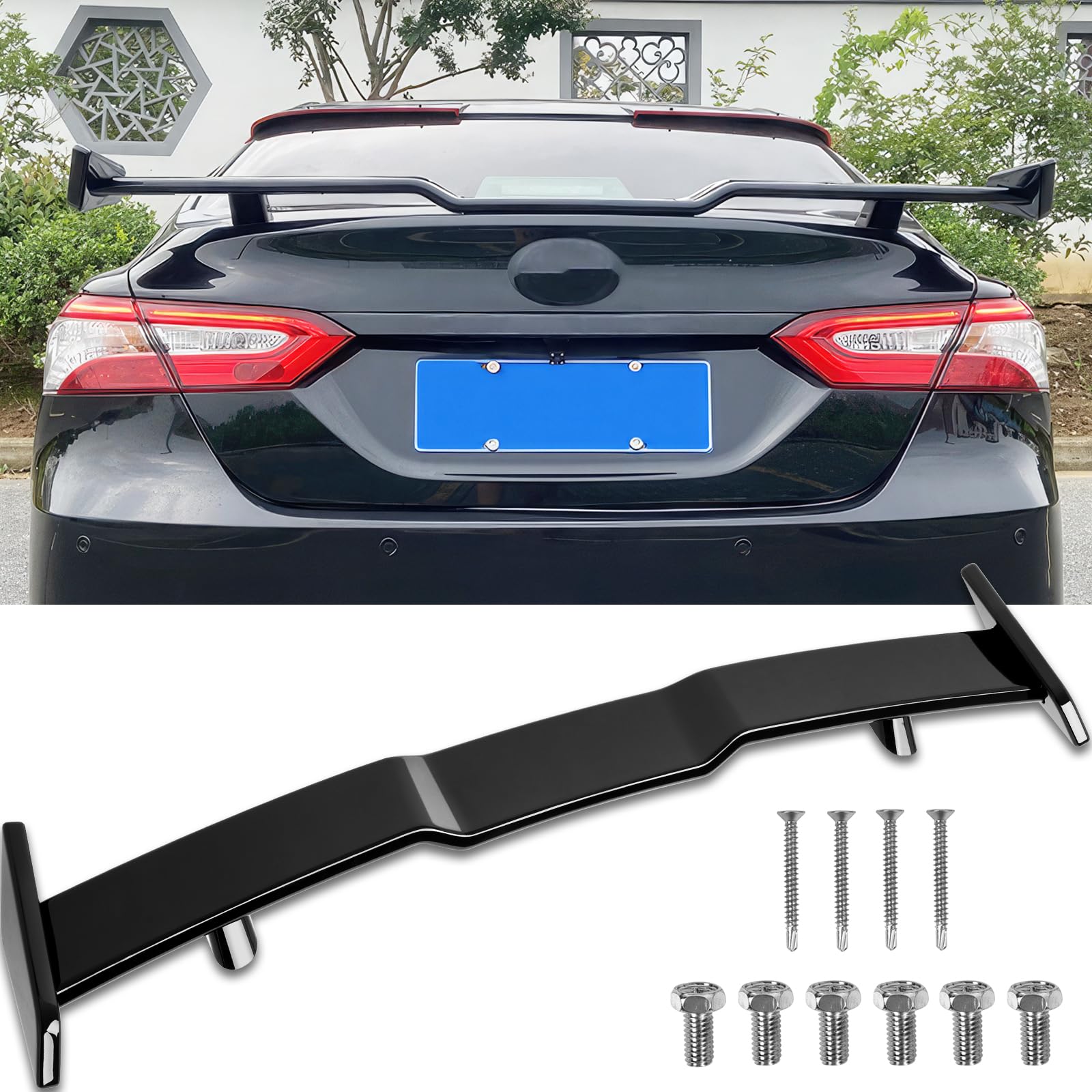 DREAMOTOR 57 Inch Rear Car Spoiler, Trunk Spoiler Wing Aleron Trasero ...