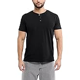 X RAY Men's Henley Lightweight Shirts, Soft Cotton Short Sleeve Stretchy Slim Fit T Shirts for Men (Big & Tall)