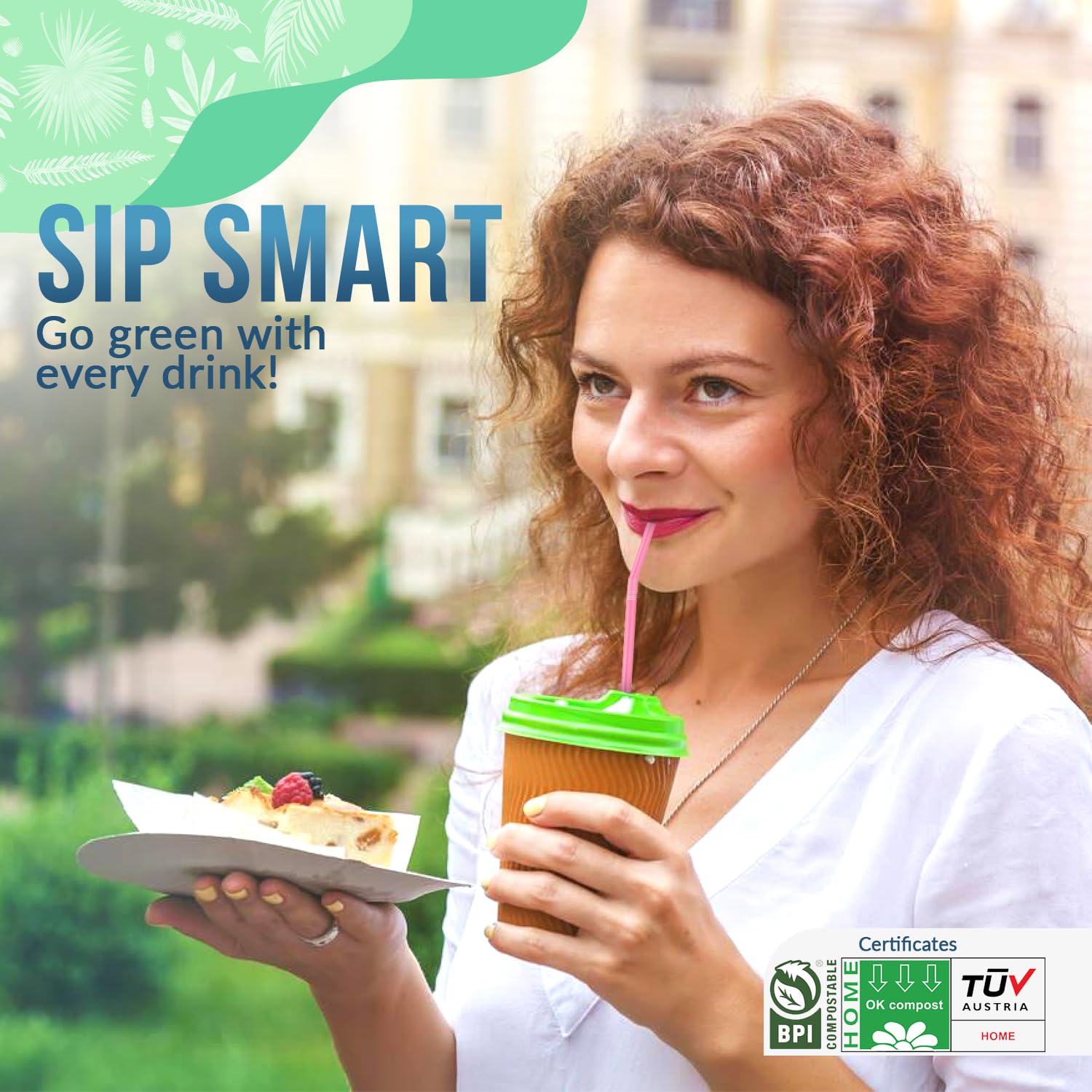 Weemium Compostable Straws - 300 Pack | 100% Plant-Based, Plastic-Free & Biodegradable Straws for Parties - Image 6