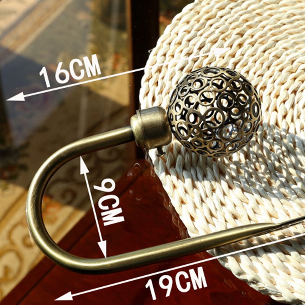 Decoración del hogar negro Tamaño libre Cortina hueca en forma de U