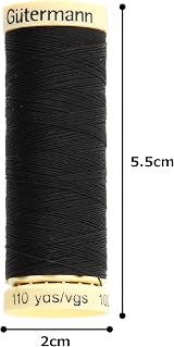 Gütermann Sew-All Thread, 100 m, Polyester, Black, Durable & Strong view 5