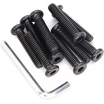 Glarks 50-Pack 5/16"-18 X 25mm Threaded Inserts – Zinc Plated Carbon Steel Hex Socket Drive With M8 Wrench For Wood Furniture