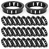 GAGIRA 30PCS 2" Black Cable Snap Bushing Grommet, Snap in Cord Bushing Protect Cables