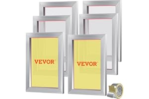 VEVOR Screen Printing Kit, 6 Pieces Aluminum Silk Screen Printing Frames, 10x14inch Silk Screen Printing Frame with 156 Count