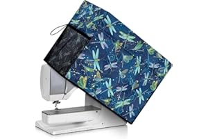 Mintulipy Dragonfly Sewing Machine Cover with Convenient Pockets for Most Standard Sewing Machines and Accessories