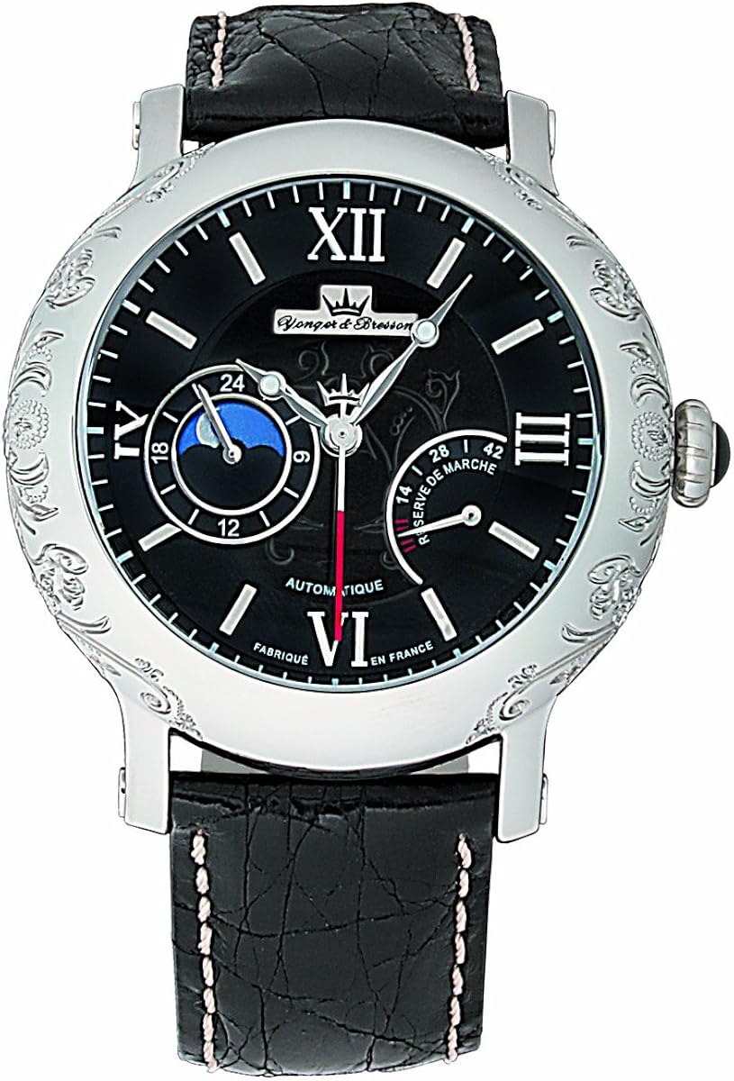 Yonger & Bresson YBH 831602 Montre Homme Automatique Analogique Cadran Blanc Bracelet